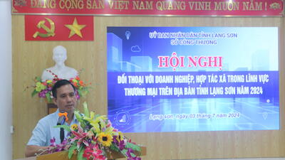 Ông Nguyễn Đình Đại - Giám đốc Sở Công Thương phát biểu khai mạc