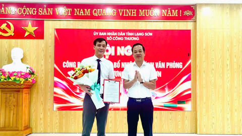 Sở Công Thương tỉnh Lạng Sơn tổ chức Hội nghị công bố Quyết định bổ nhiệm chức vụ Chánh Văn phòng